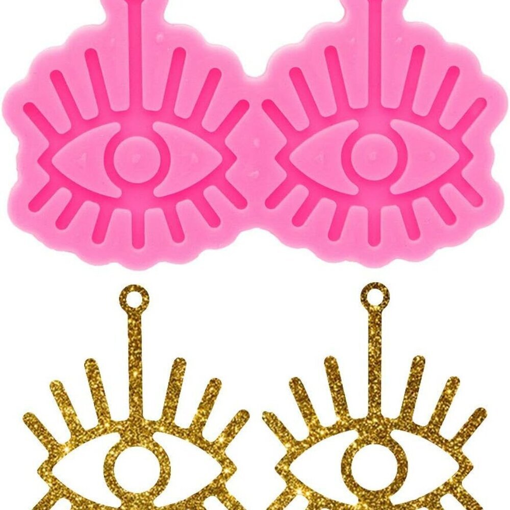 Super Glossy Large Eyes Necklace Mold Resin Silicone Keychain Molds Diy Epoxy Re